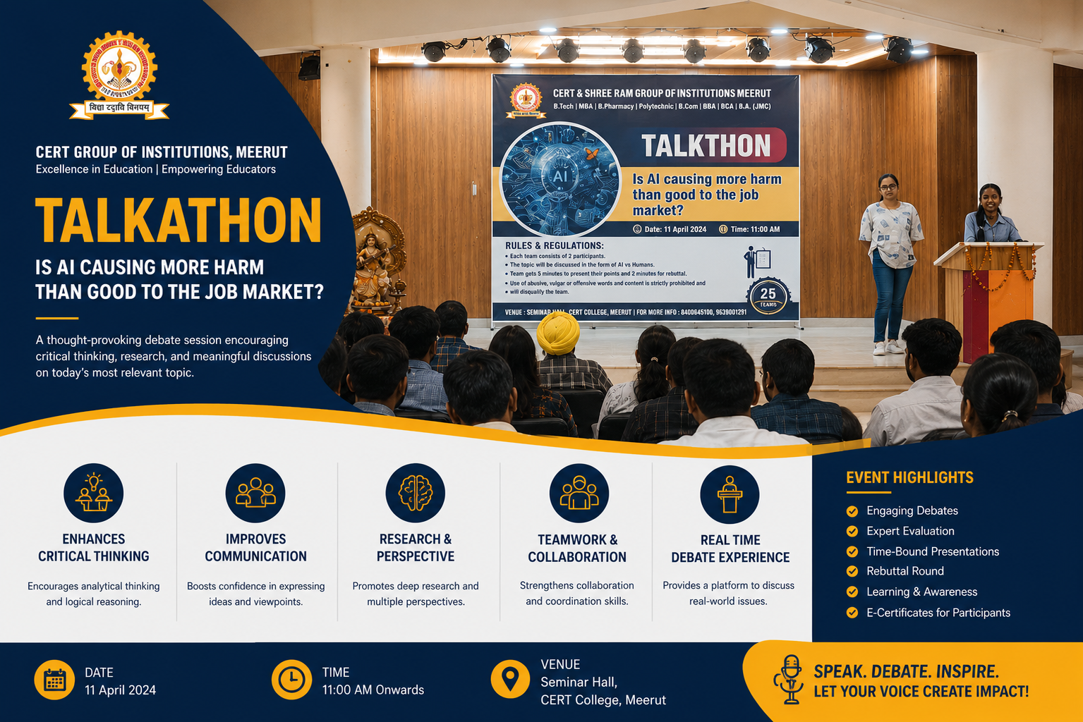 Talkathon Event at CERT College Meerut