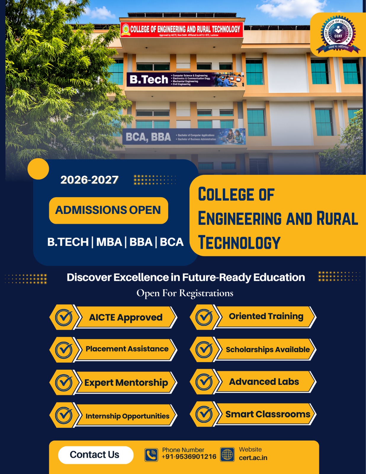 Cert College meerut – Admissions open 2026-27